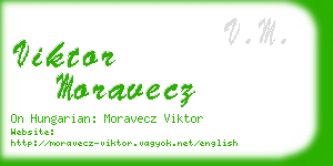 viktor moravecz business card